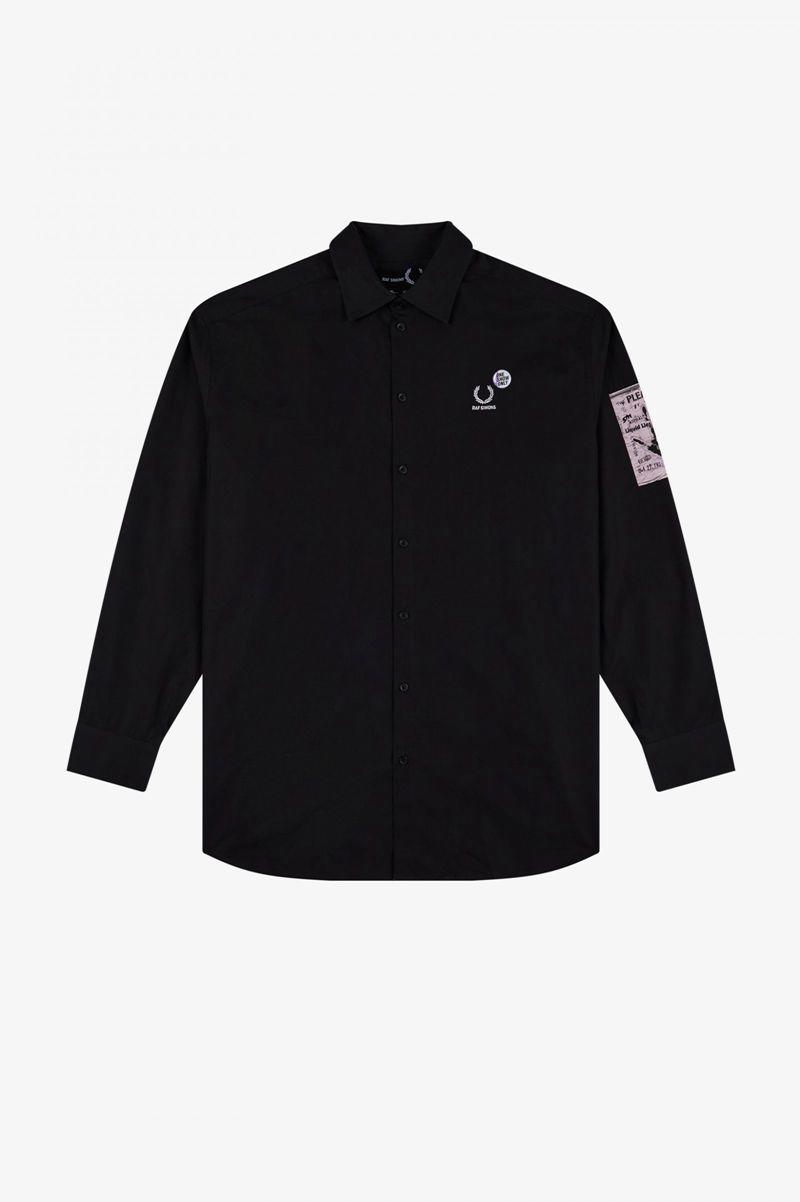 Black Fred Perry SM1955 Men's Shirts | PH 1528CTVE